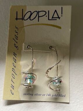 Sterling Silver with European Glass Earrings
